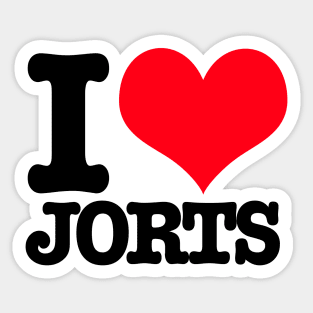 I <3 Jorts Sticker